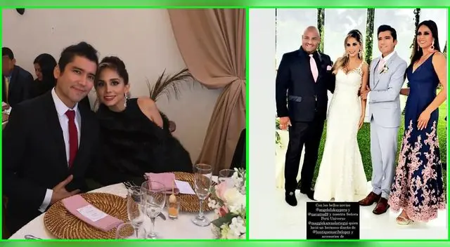 Angelo Fukuy junto a su flamante esposa, Wendy Dyer.