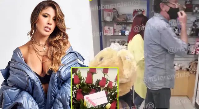 Yahaira Plasencia es sorprendida con rosas por supuesto galán