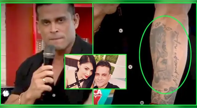 Christian Domínguez muestra orgulloso tatuaje de la cara y nombre de Pamela Franco. Christian Domínguez muestra orgulloso tatuaje de la cara y nombre de Pamela Franco.