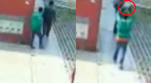 SJL: sujeto ataca y arroja una piedra grande a un adulto mayor [VIDEO]