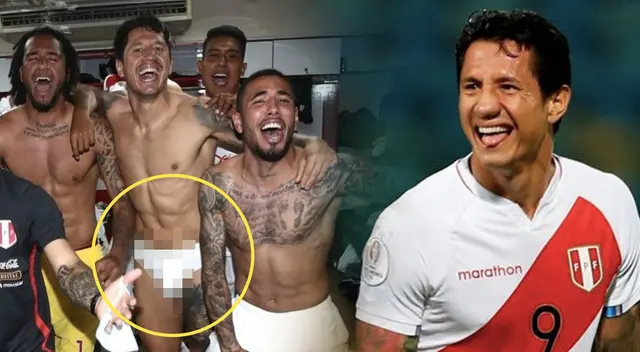 Gianluca Lapadula celebró a más no poder la victoria de Perú ante Venezuela.