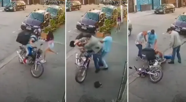 El ladrón recibió una golpiza por parte de los vecinos.