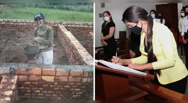 Joven de 24 años que trabajó como albañil para pagar sus estudios logró titularse de abogada. Joven de 24 años que trabajó como albañil para pagar sus estudios logró titularse de abogada.