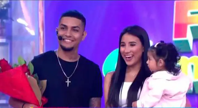 Jonathan Horna, padre de la hija de Samahara Lobatón, la sorprendió en el programa EBT a la influencer por su cumpleaños.
