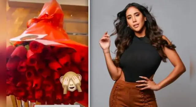 Melissa Paredes y el romántico mensaje en sus rosas. Melissa Paredes y el romántico mensaje en sus rosas.