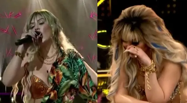 Claudia Serpa rompe en llanto tras recibir mejor puntaje en El artista del año