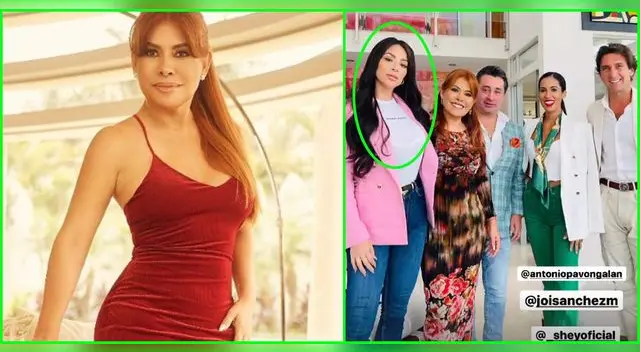 Magaly Medina junto a Sheyla Rojas y Antonio Pavón.