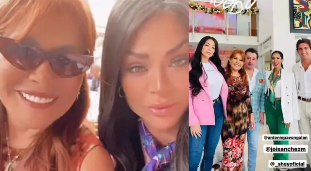 Sheyla Rojas se mostró junto a Magaly Medina, Antonio Pavón, Joi Sánchez y Alfredo Zambrano ayer domingo, y no pudo evitar mostrarse feliz.