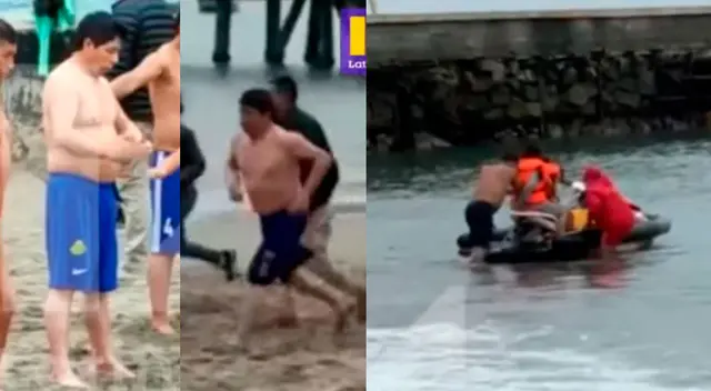Pedro Castillo y su familia pasaron el día en la playa