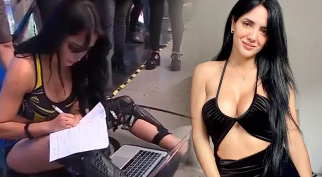 Rosángela Espinoza muestra su gran nota. Rosángela Espinoza muestra su gran nota.