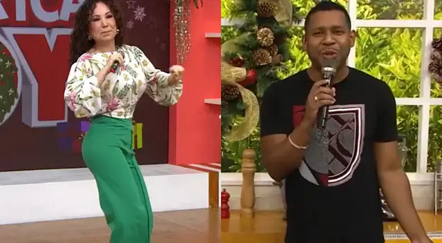 Janet Barboza aseguró que podía bailar muy bien, y mostró una divertida coreografía EN VIVO, sin saber que Edson Dávila se burlaria.