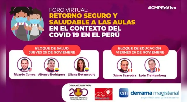 Las sesiones comenzarán a las 5:30 p. m. en ambas fechas. Foto: difusión Las sesiones comenzarán a las 5:30 p. m. en ambas fechas. Foto: difusión