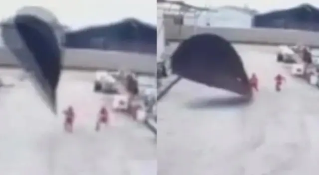 Incendio en Callao: dos trabajadores se salvaron de morir aplastados tras explosión en fábrica [VIDEO]