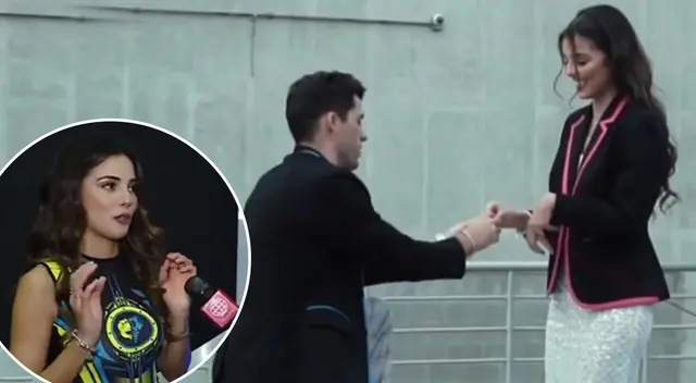 Luciana Fuster chotea pedida de mano de Patricio Parodi.