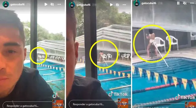 Rodrigo Cuba estuvo “tan sorpresa” que decidió grabar lo que pasaba atrás de él.