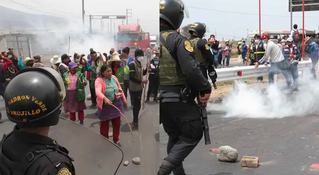 Momentos de violencia se generaron en la Panamericana Norte, en medio del paro indefinido.