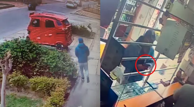 Cámaras de seguridad registraron el momento del robo.