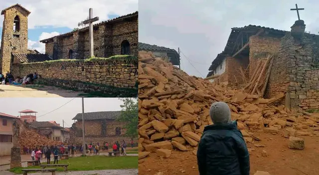 El terremoto de 7,5 hizo que la iglesia se desplome y genera miedo en los habitantes. El terremoto de 7,5 hizo que la iglesia se desplome y genera miedo en los habitantes.