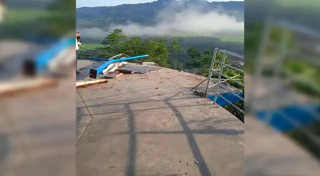 Usuarios reportaron daños en el Mirador de Tahuishco, ubicado en Moyobamba.