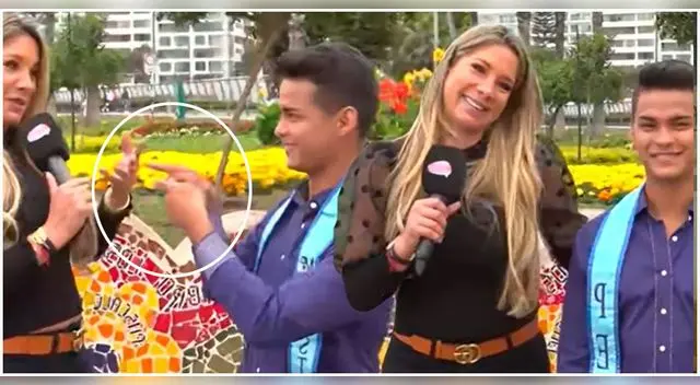 Sofía Franco se comunica con joven a través de señas. Sofía Franco se comunica con joven a través de señas.