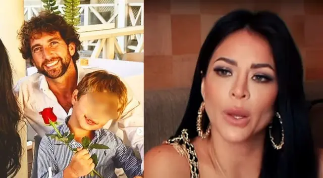 Sheyla Rojas halaga a Antonio Pavón como padre de Antoñito.