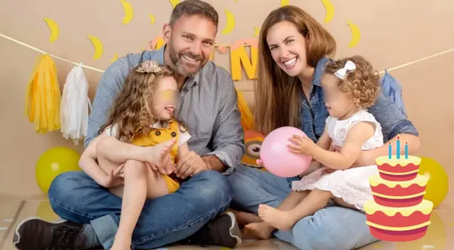 Emilia Drago y Diego Lombardi realizaron una sesión de fotos familiar por el onomástico de su primogénita, Luna.