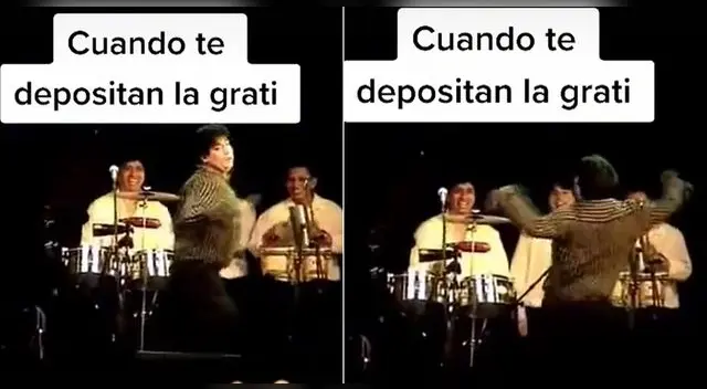 Peculiar baile de Gino Arévalo se hizo viral en las redes sociales.