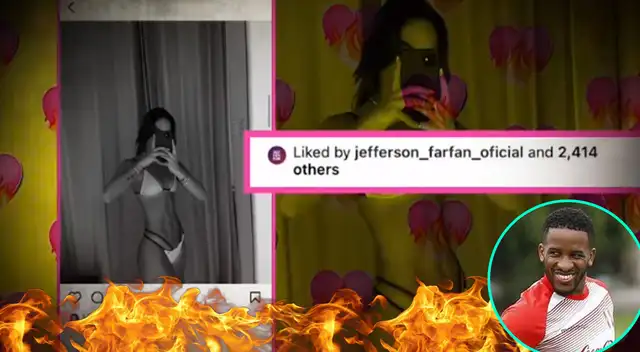 Jefferson Farfán no oculta su interés en joven modelo.