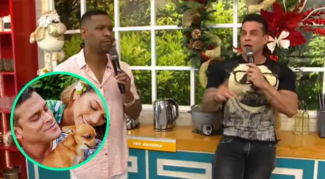 Edson Dávila quiso saber si Christian Domínguez tenía tatuado a su mascota con Isabel Acevedo, Hércules, y este se indignó EN VIVO al parcharlo.