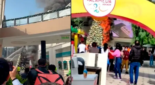 Fuerte incendio en el centro comercial