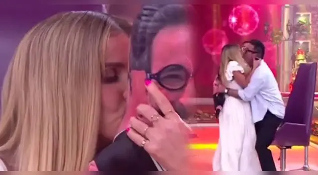 Johanna San Miguel chapó en vivo con Carlos Carlín.