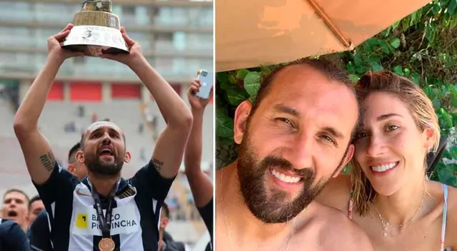 Hernán Barcos y su esposa Giuli Cunha tuvieron nobles gestos en el Perú.