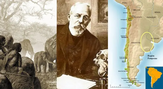 Su teoría se basa en el descubrimiento de restos de huesos (fémur, vértebras y cráneos) de la Era Terciaria.