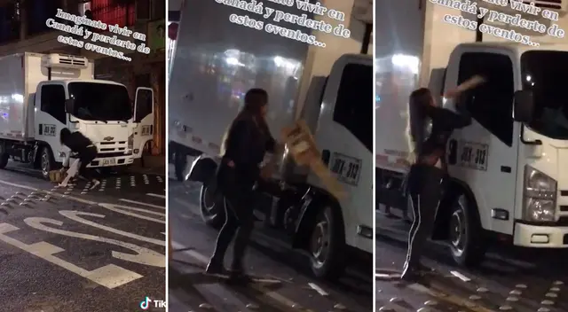 La joven rompió el espejo de la camioneta y trató de sacar a la otra mujer. La joven rompió el espejo de la camioneta y trató de sacar a la otra mujer.