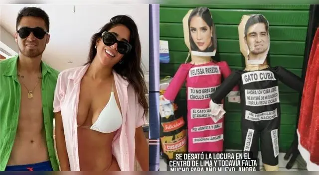 Los rostros de Melissa Paredes y Rodrigo Cuba son tendencia en piñatas para Año Nuevo.