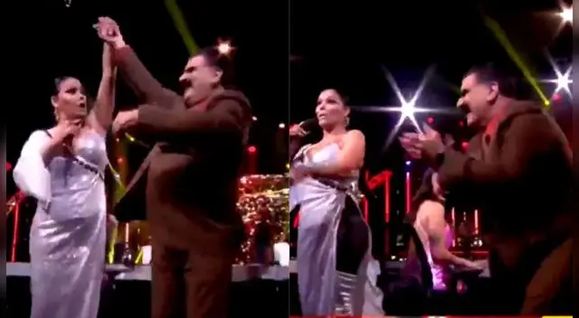 jorge Henderson hasta se animó a parte de su asiento para bailar con la concursante. jorge Henderson hasta se animó a parte de su asiento para bailar con la concursante.