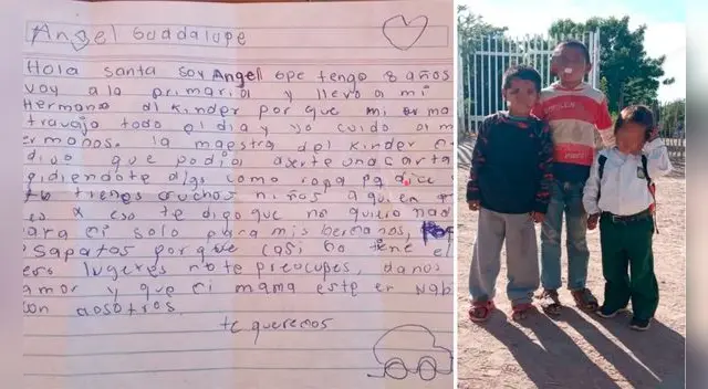 Usuarios en redes sociales aplaudieron el pedido del niño, quien solo intercedió por sus hermanitos y su madre. Foto: captura de Facebook Usuarios en redes sociales aplaudieron el pedido del niño, quien solo intercedió por sus hermanitos y su madre. Foto: captura de Facebook