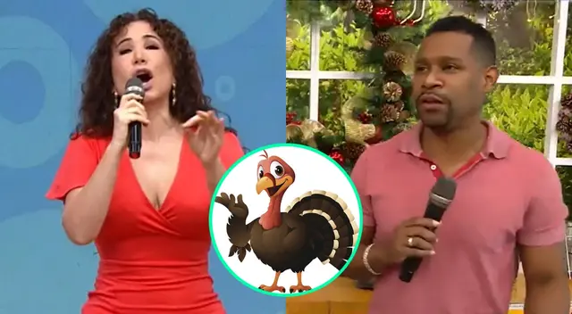 Janet Barboza no pudo con su genio y comparó a Edson Dávila con un pavo e incomodó a todos en el set de América Hoy.