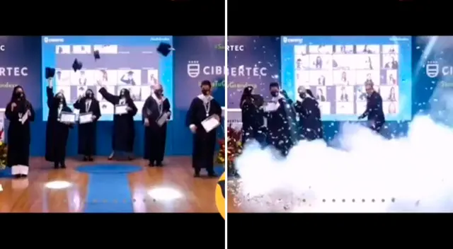 Usuarios de TikTok y alumnos de Cibertec compartieron la graduación viral.