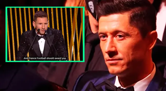Robert Lewandowski no tomó a bien la dedicatoria que le dio Lionel Messi en la ceremonia del France Football 2021. Robert Lewandowski no tomó a bien la dedicatoria que le dio Lionel Messi en la ceremonia del France Football 2021.