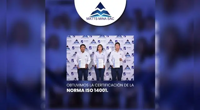 Gerente general de Matts Mina se mostró satisfecho por el reconocimiento. Foto: difusión Gerente general de Matts Mina se mostró satisfecho por el reconocimiento. Foto: difusión