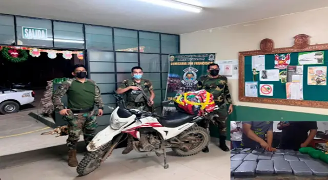 La droga y la moto en que trasladaban fueron llevados a la dependencia policial La droga y la moto en que trasladaban fueron llevados a la dependencia policial