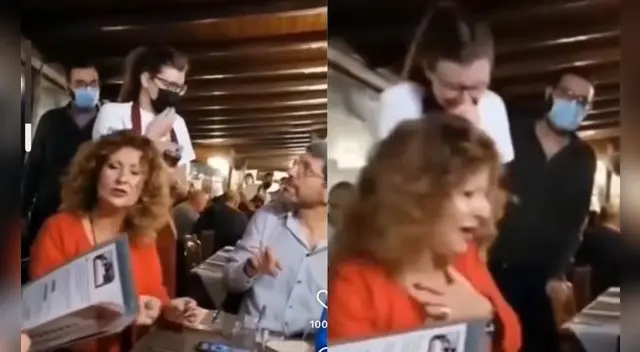 Mujer finge ser mesera para sorprender a su familia tras más de dos años sin verse. Foto: captura de TikTok.