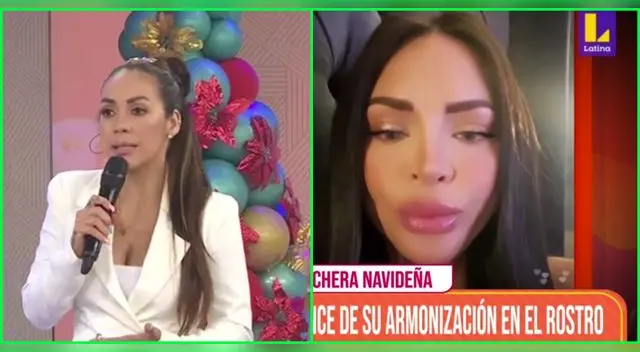 Dorita Orbegozo asombrada con cambios de Sheyla Rojas. Dorita Orbegozo asombrada con cambios de Sheyla Rojas.