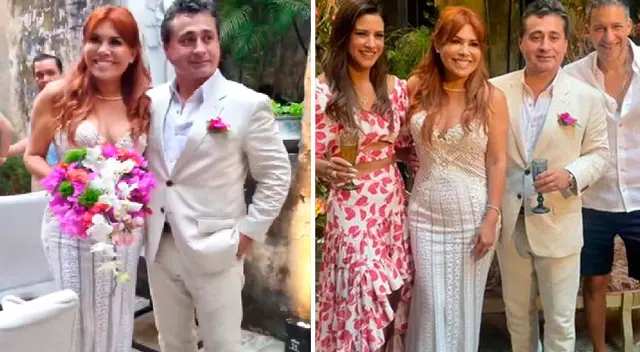 Magaly Medina y Alfredo Zambrano renovaron sus votos. Magaly Medina y Alfredo Zambrano renovaron sus votos.