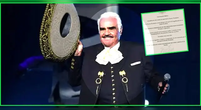 La familia del cantante Vicente Fenández publicó el último reporte de salud del 'Charro de Huentitán'.