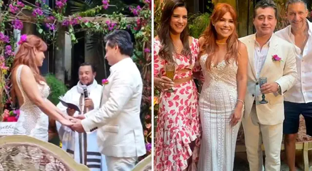 Magaly Medina y Alfredo Zambrano renovaron sus votos. Magaly Medina y Alfredo Zambrano renovaron sus votos.