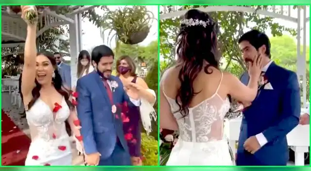 Fabianne Hayashida y su novio protagonizan emotivo momento.