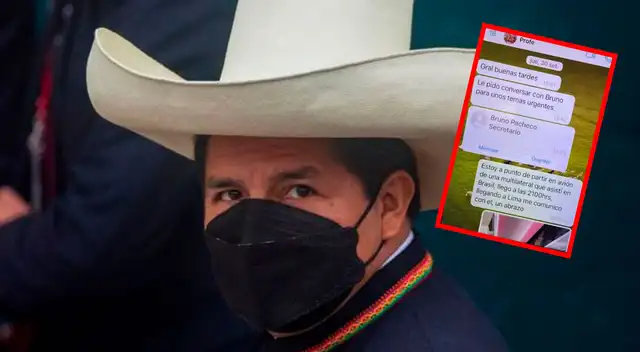 Revelan chats de WhatsApp de Pedro Castillo