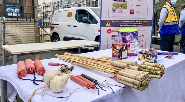 Feria autorizada de pirotecnias.